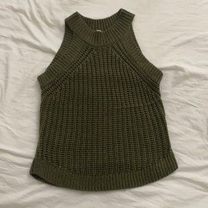 Halter knit slightly cropped top